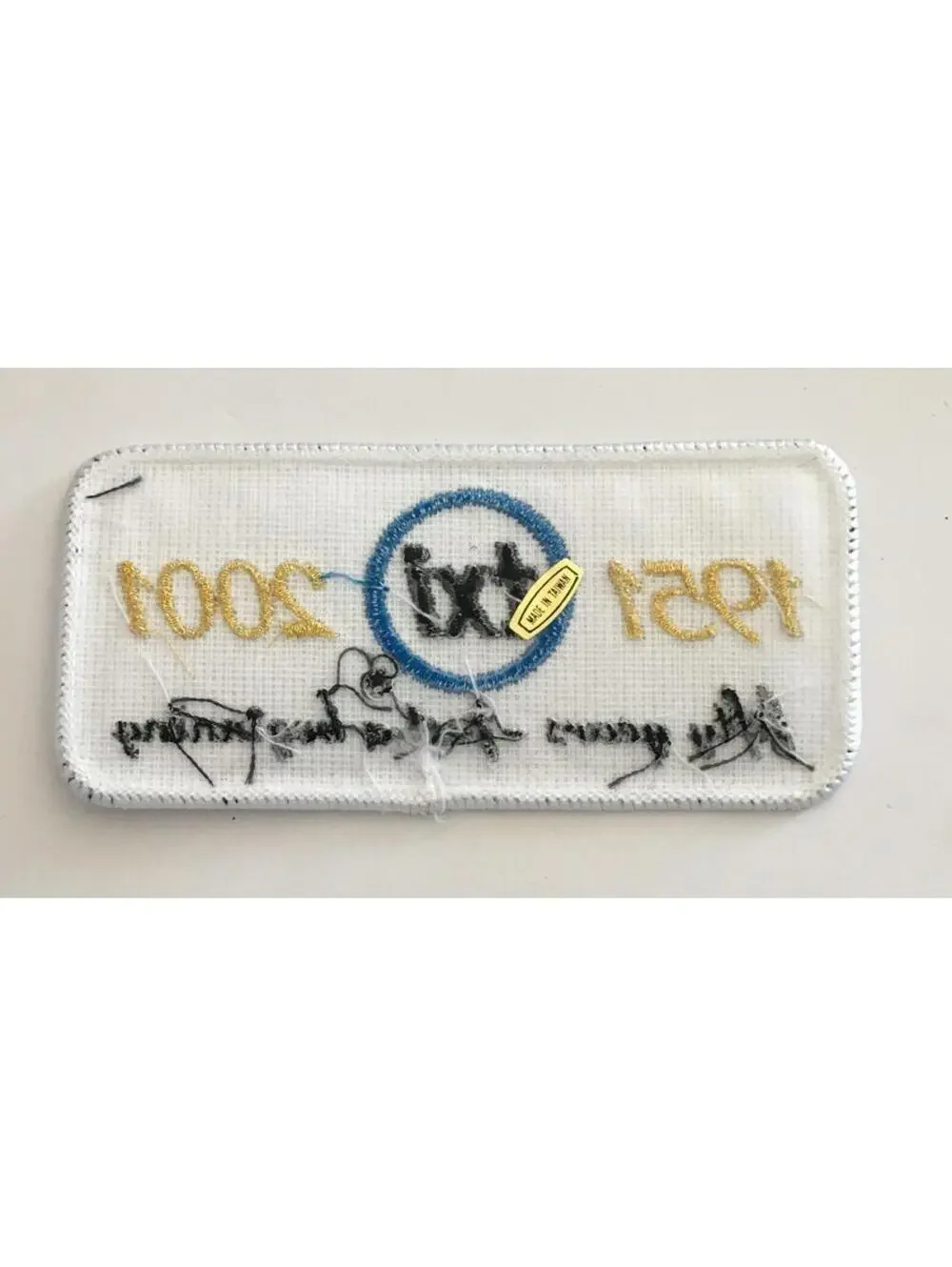 1951 - 2001 Firty Years Just A Beginning Txi Patch Souvenir Embroidered Badge